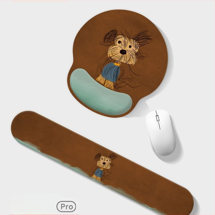 Kummijas galda paliktnis ar pretslīdējošu virsmu, ar termiskās pārneses druku, karikatūras suņa dizains