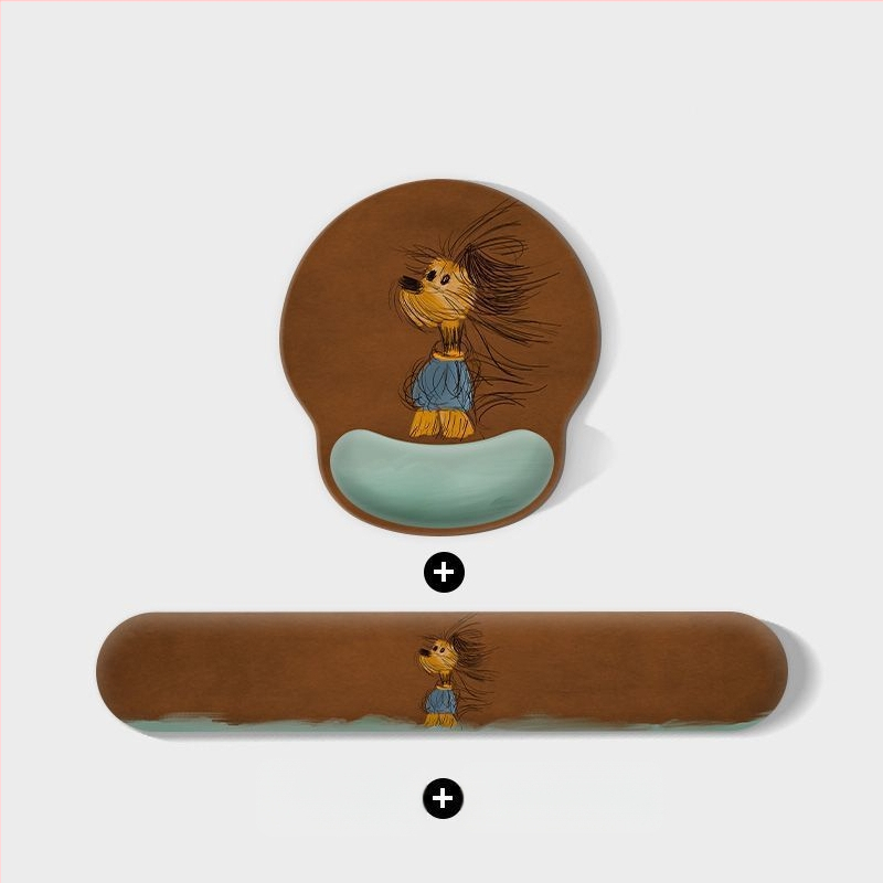 Kummijas galda paliktnis ar pretslīdējošu virsmu, ar termiskās pārneses druku, karikatūras suņa dizains