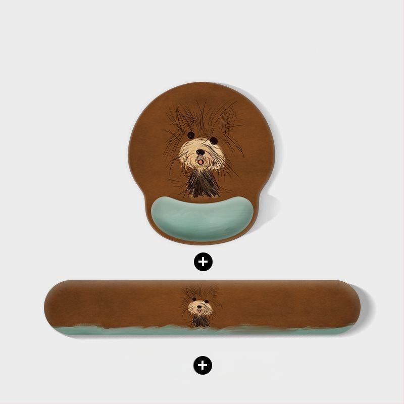 Kummijas galda paliktnis ar pretslīdējošu virsmu, ar termiskās pārneses druku, karikatūras suņa dizains