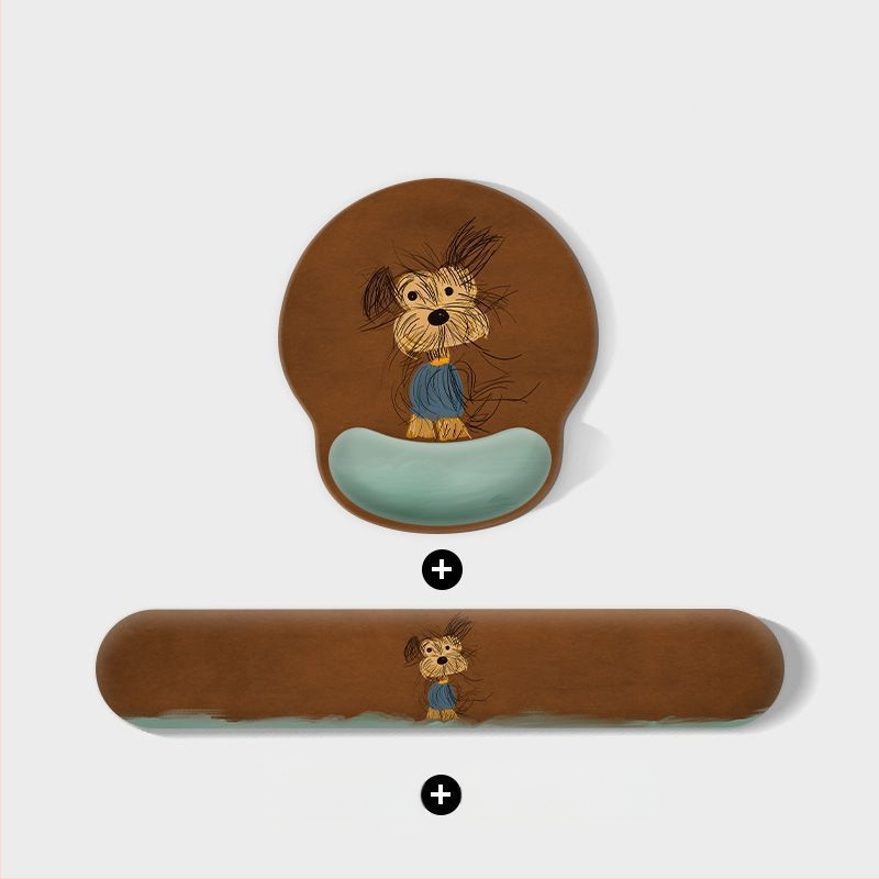 Kummijas galda paliktnis ar pretslīdējošu virsmu, ar termiskās pārneses druku, karikatūras suņa dizains