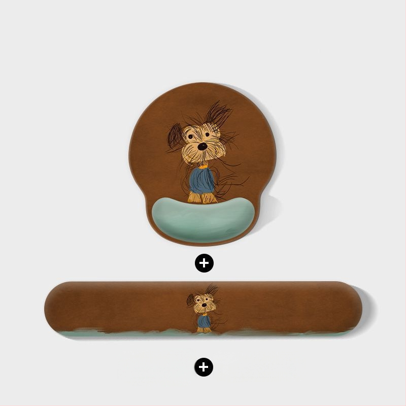 Kummijas galda paliktnis ar pretslīdējošu virsmu, ar termiskās pārneses druku, karikatūras suņa dizains