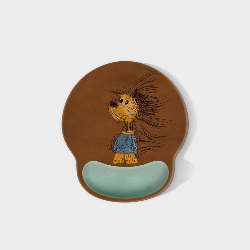 Kummijas galda paliktnis ar pretslīdējošu virsmu, ar termiskās pārneses druku, karikatūras suņa dizains