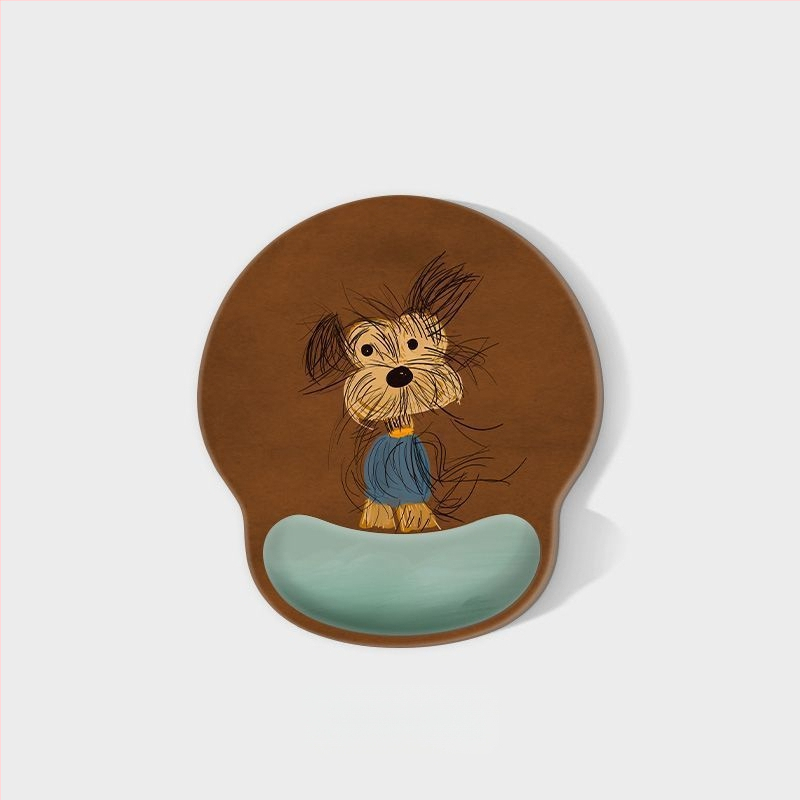 Kummijas galda paliktnis ar pretslīdējošu virsmu, ar termiskās pārneses druku, karikatūras suņa dizains