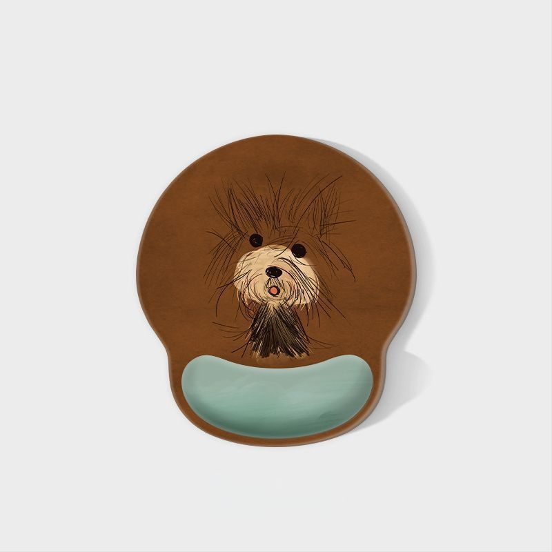 Kummijas galda paliktnis ar pretslīdējošu virsmu, ar termiskās pārneses druku, karikatūras suņa dizains