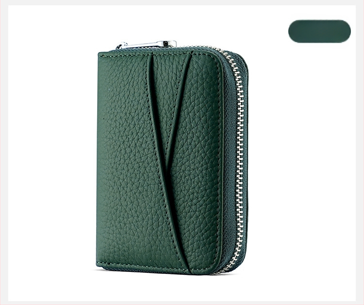 Δερμάτινος Ακορντεόν Καρτών με Πολλαπλά Διαμερίσματα, Αντιμαγνητικό, Πρώτο Στρώμα Βοδινού Δέρματος, Θήκη για Κέρματα, Αστικός Μινιμαλισμός