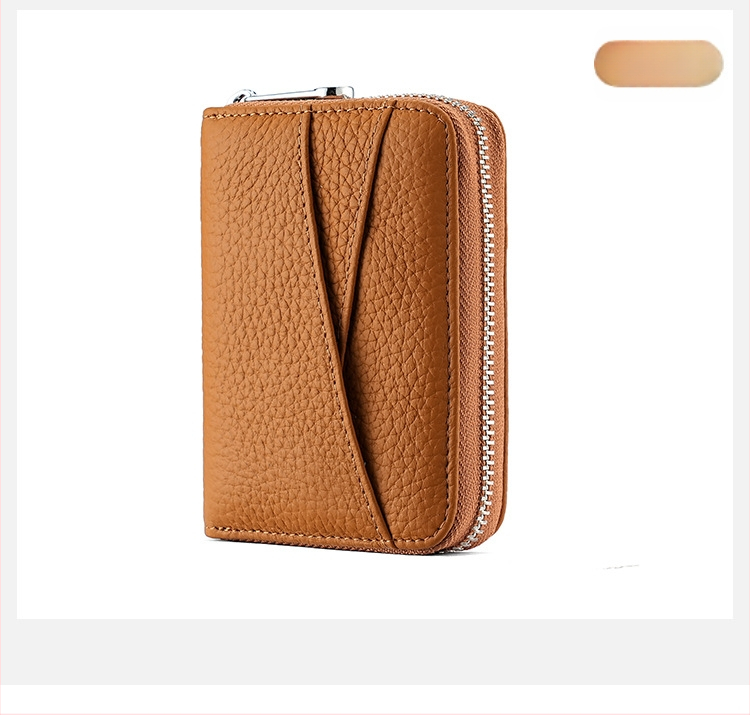 Δερμάτινος Ακορντεόν Καρτών με Πολλαπλά Διαμερίσματα, Αντιμαγνητικό, Πρώτο Στρώμα Βοδινού Δέρματος, Θήκη για Κέρματα, Αστικός Μινιμαλισμός