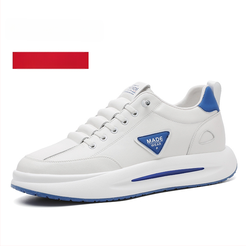 Vīriešu ādas sporta apavi ar slēgtu augstuma palielināšanu, virsma no govs ādas, PU iekšējā zolīte ar sietu, gumijas zole, zems papēdis 1-3 cm