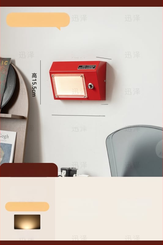 Стенно осветление с акрилен плафон, LED източник, железен корпус, 220V, копче за управление, стил: средновековен