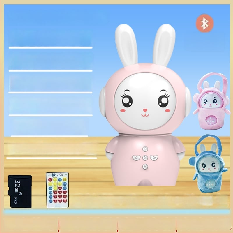 Детска образователна приказна машина с зайче — Bluetooth, дистанционно управление, MP3 възпроизвеждане, 8GB памет, ABS материал