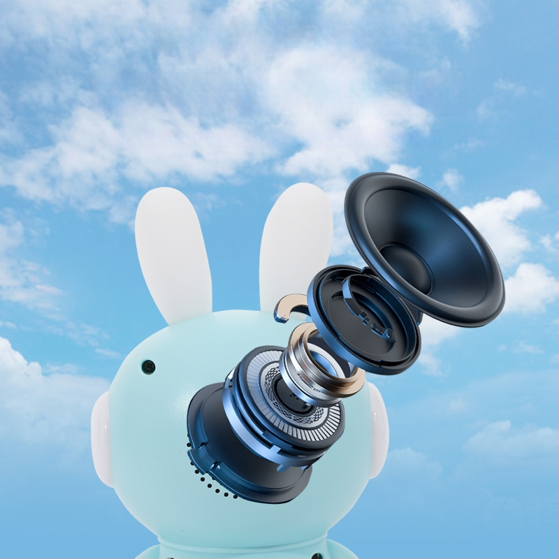 Детска образователна приказна машина с зайче — Bluetooth, дистанционно управление, MP3 възпроизвеждане, 8GB памет, ABS материал