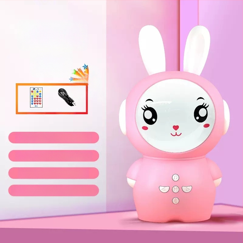 Детска образователна приказна машина с зайче — Bluetooth, дистанционно управление, MP3 възпроизвеждане, 8GB памет, ABS материал