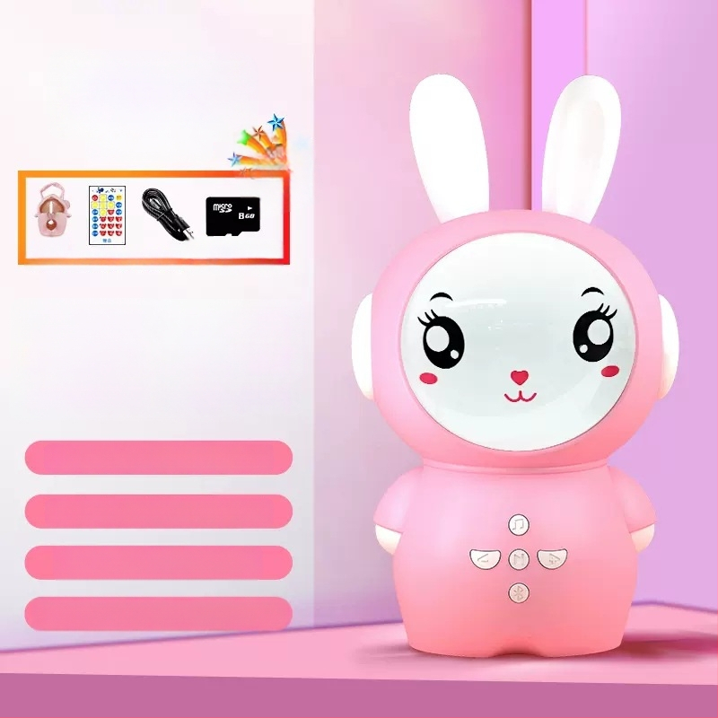 Детска образователна приказна машина с зайче — Bluetooth, дистанционно управление, MP3 възпроизвеждане, 8GB памет, ABS материал