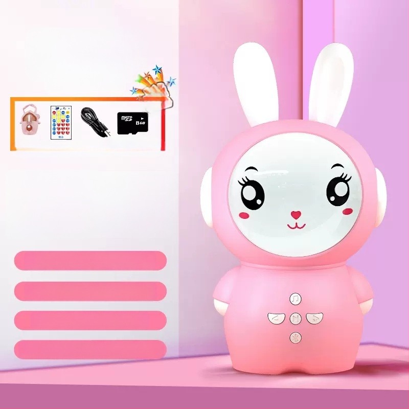 Детска образователна приказна машина с зайче — Bluetooth, дистанционно управление, MP3 възпроизвеждане, 8GB памет, ABS материал