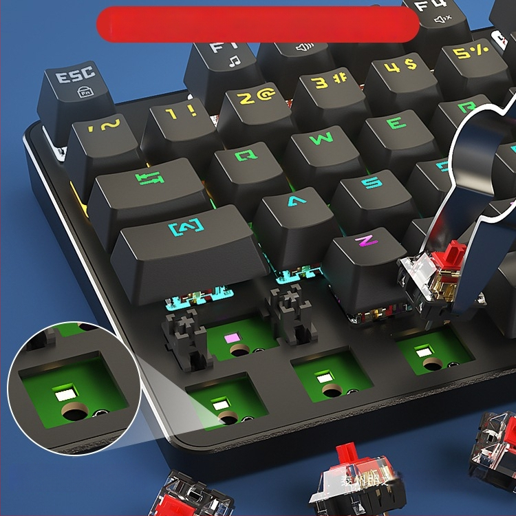 BOW Hot-Swap Механична клавиатура с Tea Switch, 87 клавиша, USB връзка за настолен компютър и лаптоп