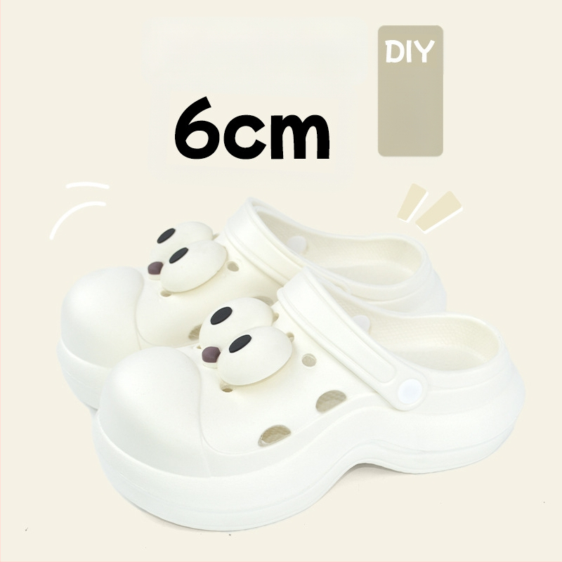 Qi Dashun Crocs stiliaus EVA putų sandalai moterims, kvėpuojantys aukštakulniai sandalai, paplūdimiui ir sodams, padas 3,5 cm+