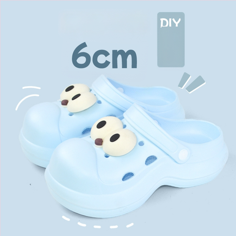 Qi Dashun Crocs stiliaus EVA putų sandalai moterims, kvėpuojantys aukštakulniai sandalai, paplūdimiui ir sodams, padas 3,5 cm+