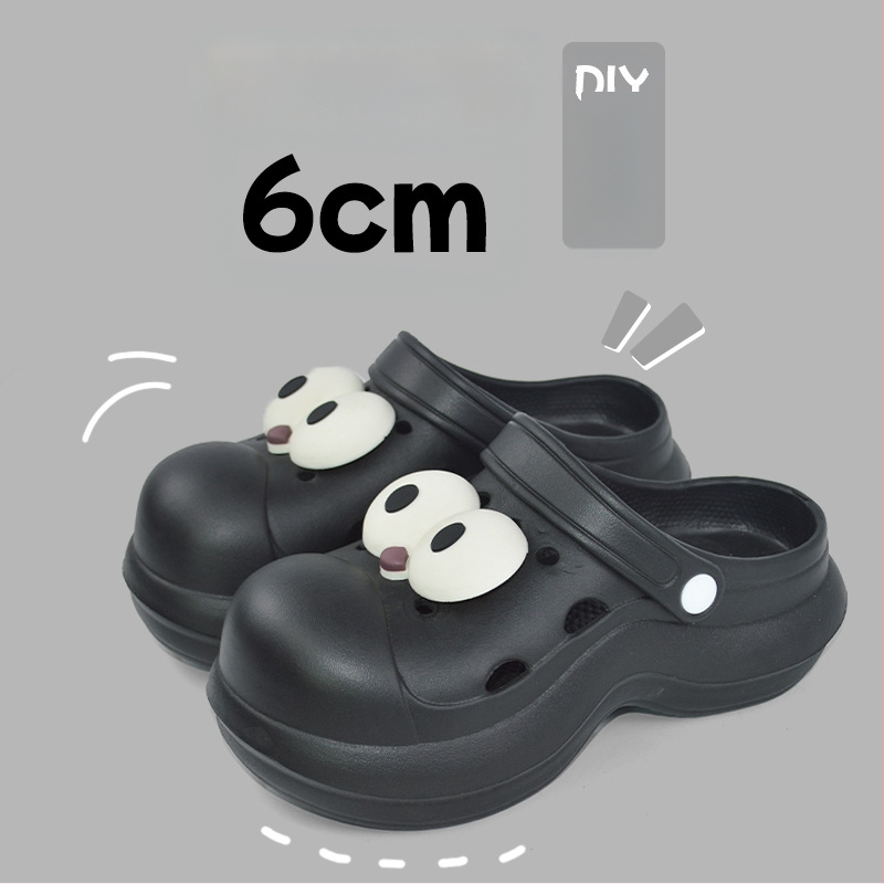 Qi Dashun Crocs stiliaus EVA putų sandalai moterims, kvėpuojantys aukštakulniai sandalai, paplūdimiui ir sodams, padas 3,5 cm+