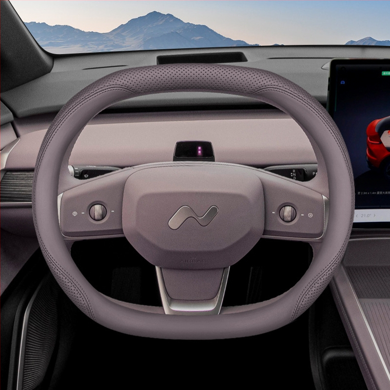 Aicheying L60 stūres rata pārsegs, sporta stils, patiesa āda, visas sezonas, uzstādīšana piemērota konkrētam auto