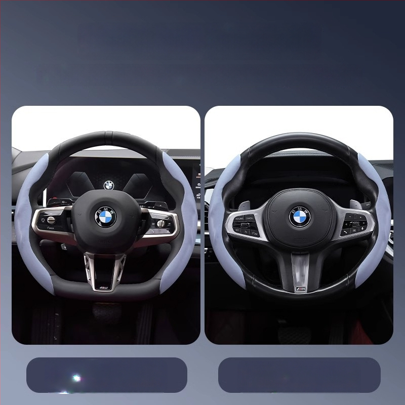 Automašīnas stūres pārsegs – ultra plāns, pretslīdēšana, mākslīgā āda ar suedes efektu, nodilumizturīgs, visu sezonu, sporta stils, universāla piemērošana