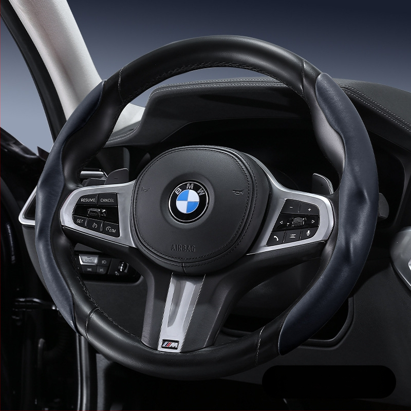 Automašīnas stūres pārsegs – ultra plāns, pretslīdēšana, mākslīgā āda ar suedes efektu, nodilumizturīgs, visu sezonu, sporta stils, universāla piemērošana