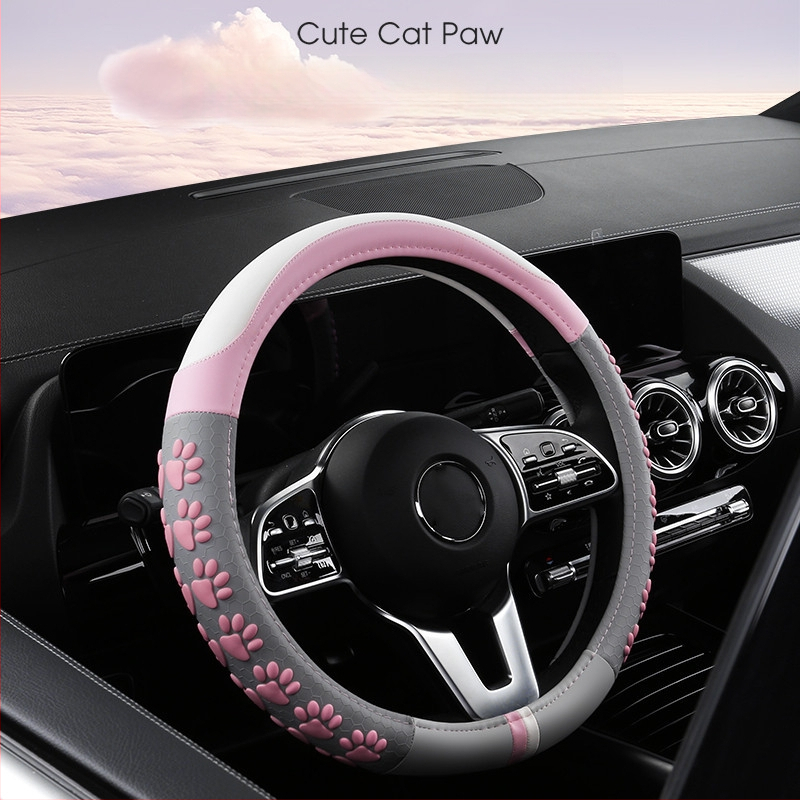 Stūres pārsegs ar D formas dizainu, mākslīgā āda, skaists stils, visu sezonu universālais uzlikums, zīmols Jin Ming