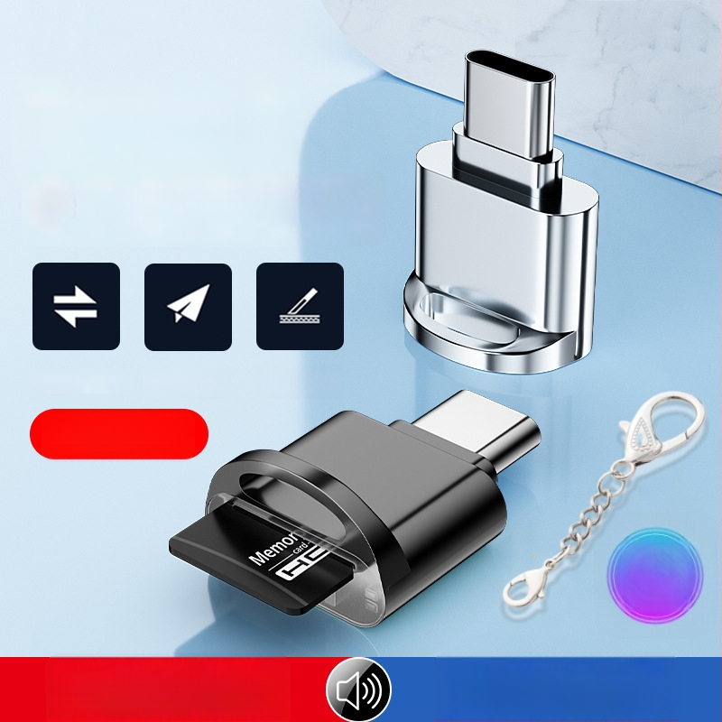 Mini metallist kaardi lugeja Type-C, kiire OTG 3.0 adapter TF mälukaardile, ühildu Huawei Androidiga