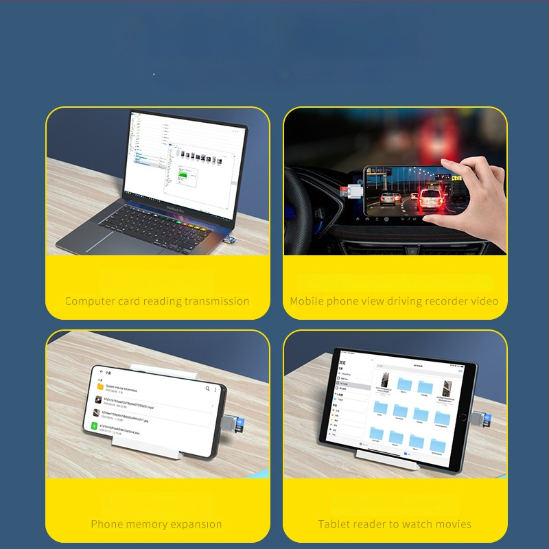 Mini metallist kaardi lugeja Type-C, kiire OTG 3.0 adapter TF mälukaardile, ühildu Huawei Androidiga
