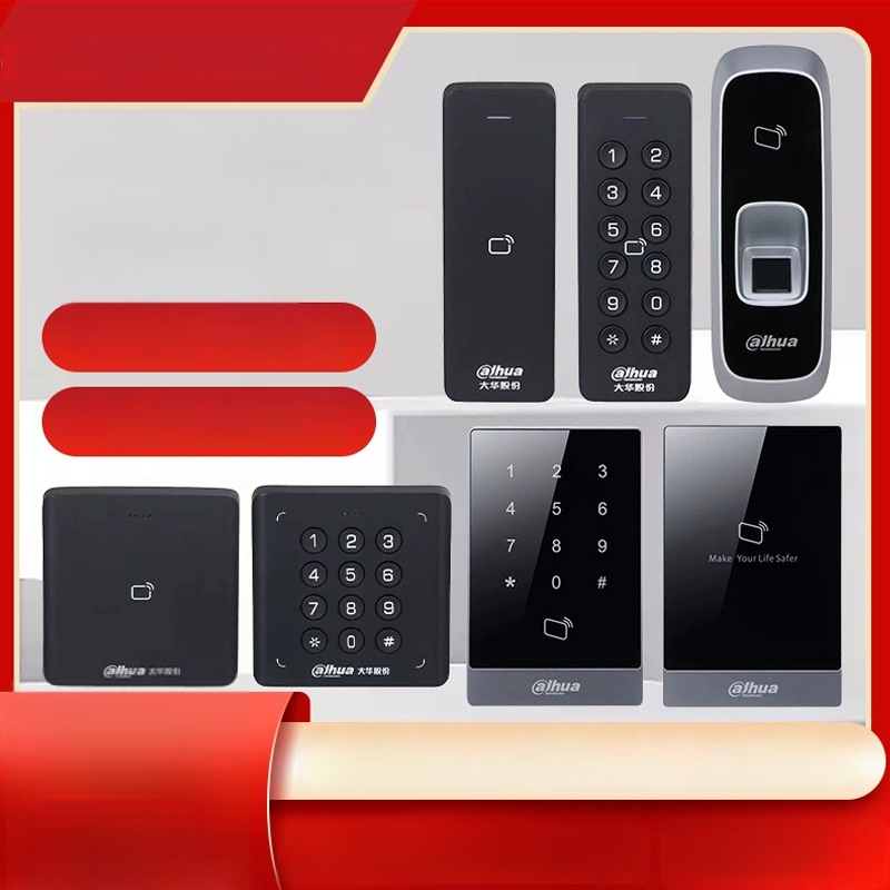 Pristupni čitač kartica s otiskom prsta i lozinkom – vodootporan IC čitač kartica, domet 0,5 m, vrijeme čitanja 0,001 s, kapacitet 30 000, frekvencija 13,65 MHz