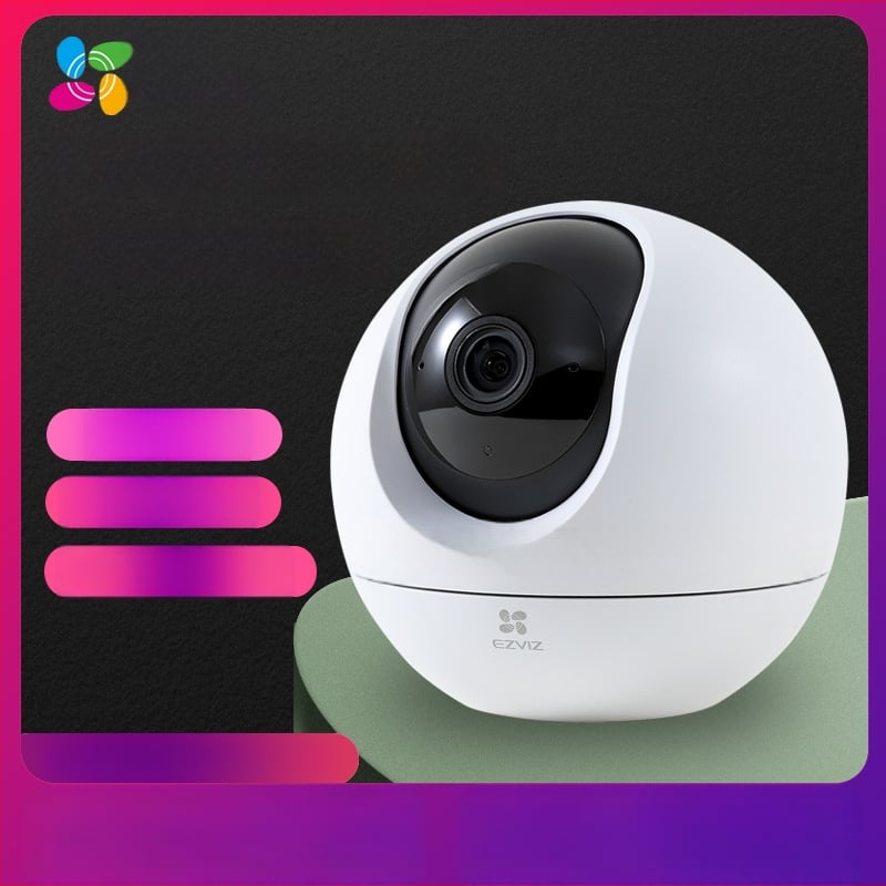 Ezviz H6 вътрешна Wi‑Fi облачна камера, pan-tilt, 340° хоризонтално, 130° вертикално, 4MP