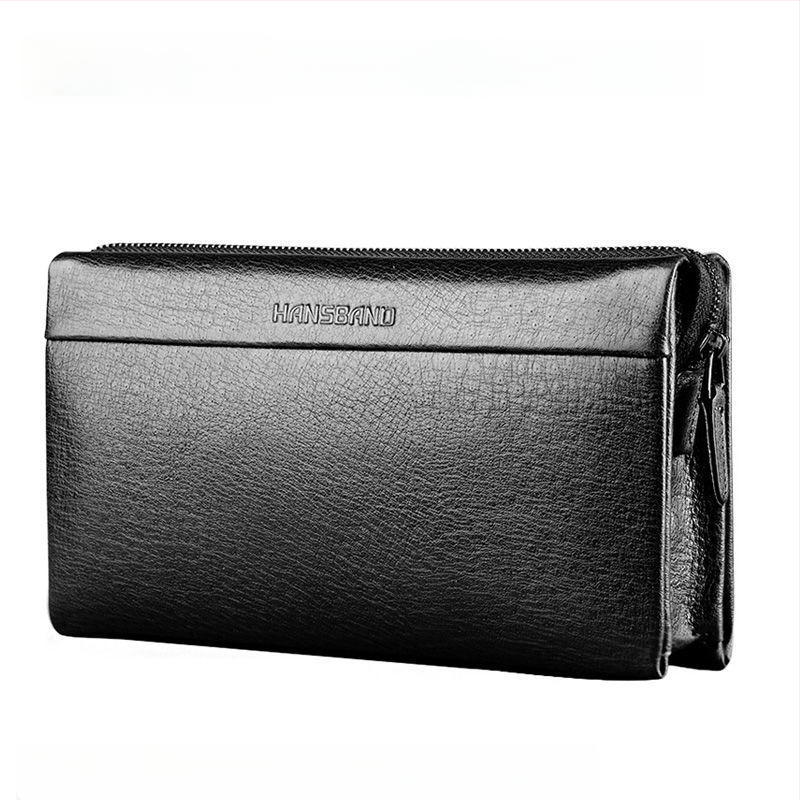 Fangzhi Vīriešu klučs somiņa no Kraft papīra ar burta rakstu, iekšpuse no liellopu ādas, piemērota biznesa ceļojumiem