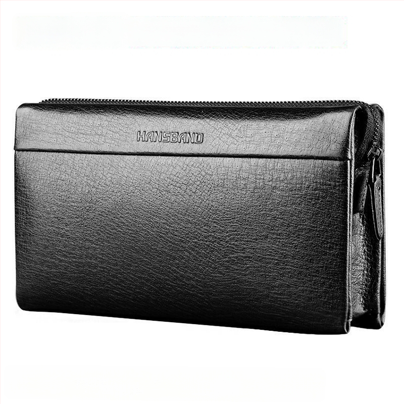 Fangzhi Vīriešu klučs somiņa no Kraft papīra ar burta rakstu, iekšpuse no liellopu ādas, piemērota biznesa ceļojumiem