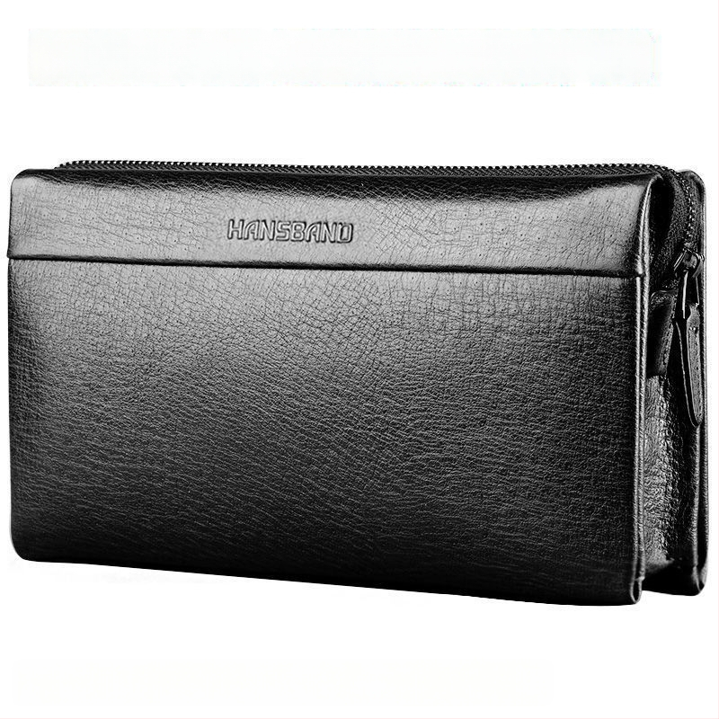 Fangzhi Vīriešu klučs somiņa no Kraft papīra ar burta rakstu, iekšpuse no liellopu ādas, piemērota biznesa ceļojumiem