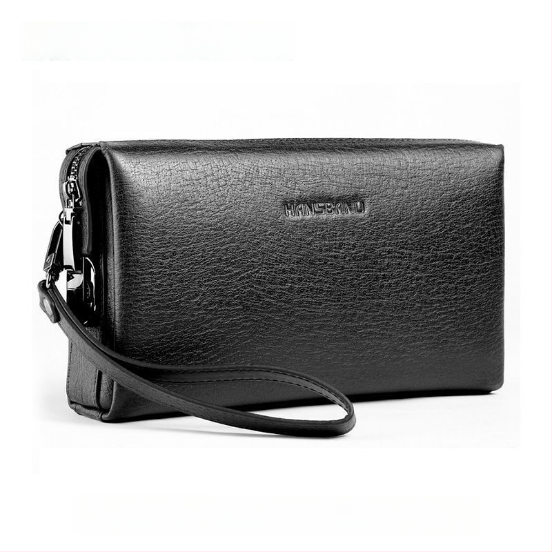 Fangzhi Vīriešu klučs somiņa no Kraft papīra ar burta rakstu, iekšpuse no liellopu ādas, piemērota biznesa ceļojumiem