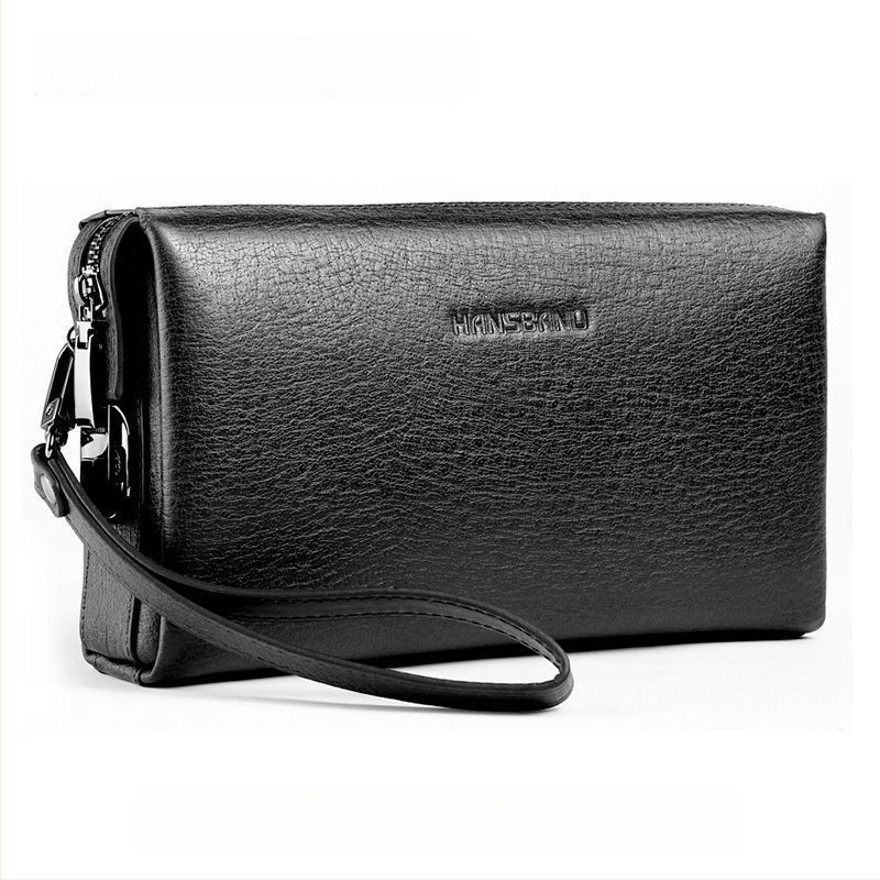 Fangzhi Vīriešu klučs somiņa no Kraft papīra ar burta rakstu, iekšpuse no liellopu ādas, piemērota biznesa ceļojumiem