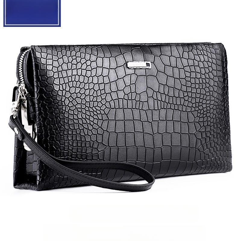 Fangzhi Vīriešu klučs somiņa no Kraft papīra ar burta rakstu, iekšpuse no liellopu ādas, piemērota biznesa ceļojumiem