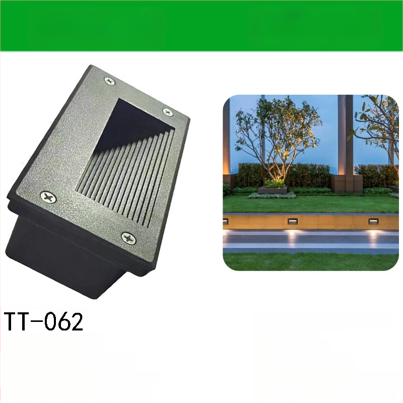 LED ъглова лампа със сензор за външни стъпала, вградена стъпкова светлина, корпус за подножка – TT-061, Tiantai Lighting, Материал: die-cast алуминий, Дебелина: 2 мм