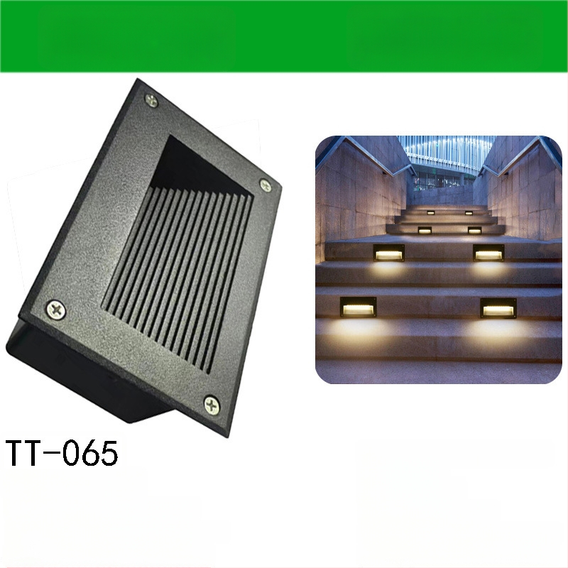 LED ъглова лампа със сензор за външни стъпала, вградена стъпкова светлина, корпус за подножка – TT-061, Tiantai Lighting, Материал: die-cast алуминий, Дебелина: 2 мм