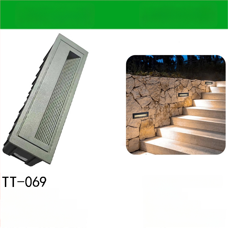 LED ъглова лампа със сензор за външни стъпала, вградена стъпкова светлина, корпус за подножка – TT-061, Tiantai Lighting, Материал: die-cast алуминий, Дебелина: 2 мм