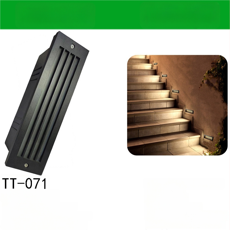 LED ъглова лампа със сензор за външни стъпала, вградена стъпкова светлина, корпус за подножка – TT-061, Tiantai Lighting, Материал: die-cast алуминий, Дебелина: 2 мм