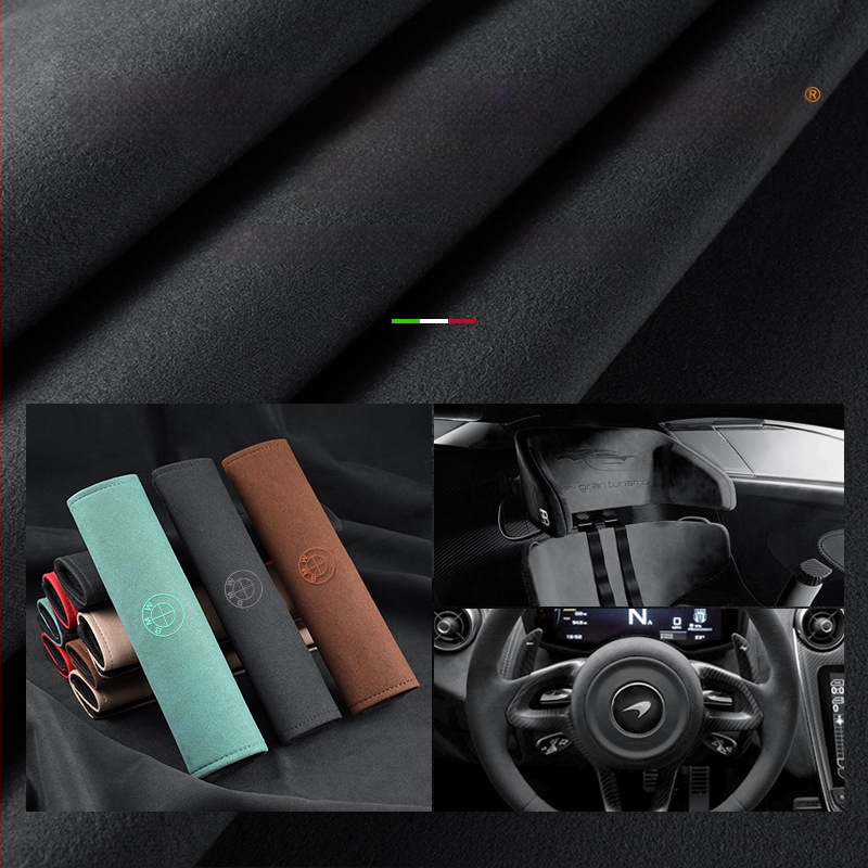 Van Gogh BMW velūra plecu jostas aizsargs automašīnai, piemērots 1/3/5/7 sērijām un X3/X2, 200 g, ar logotipa druku