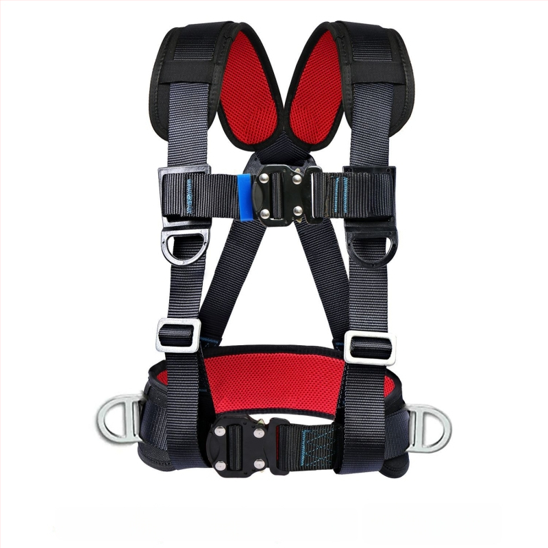 Триточков предпазен колан за работа на височина, комплект куки за въже по национален стандарт