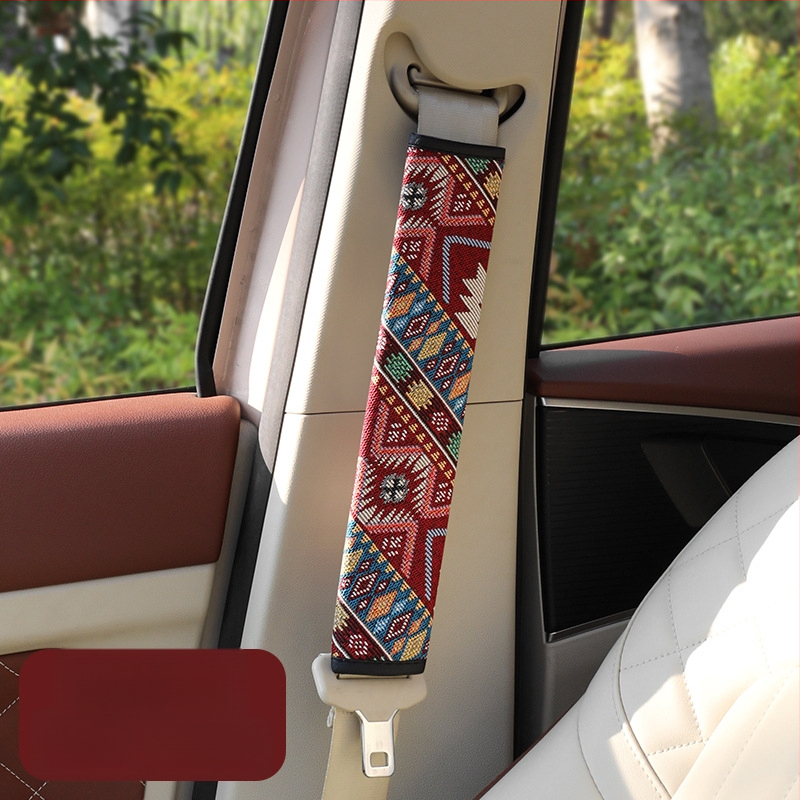 Automobiļa drošības josta pleca aizsargs — Etniskais stils, Karikatūru dizains, Poliesters, Gu qi zīmols