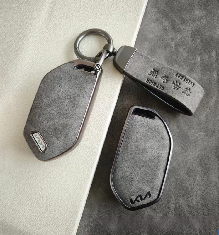 Kia EV5 TPU atslēgu vāciņš ar ādas tekstūru un sprādze – vienkāršs stils