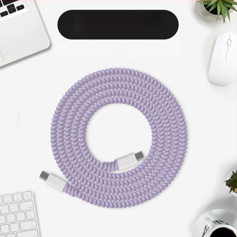 Защитен калъф за кабел за данни с кристален навиващ се шнур, устойчив на счупване