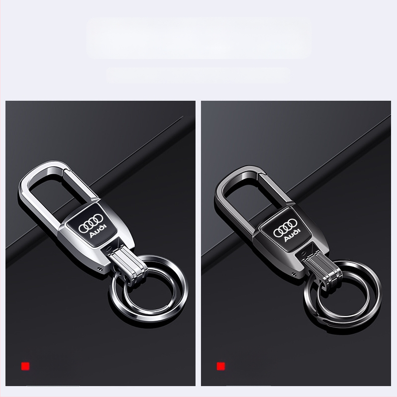 Bohanya alumīnija sakausējuma atslēgu piekariņš Audi A4L/A6L/Q2L/A3L/A7/A8L/Q5L/Q3 – Tendences stils, pielāgojams