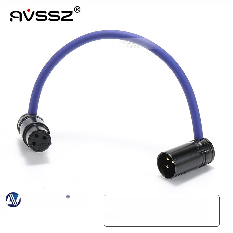 AVSSZ XLR kabel za mikrofon, kratki, pozlaćeni, muški i ženski konektori, L‑oblik, FX3