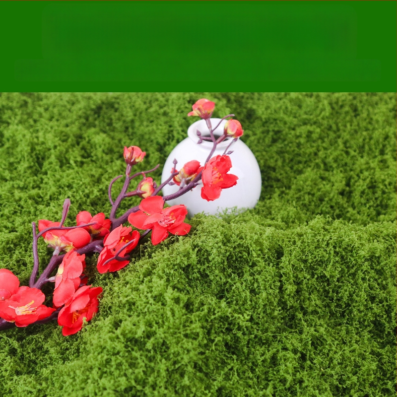 Изкуствен мъх текстил за мини ландшафт – флокирана повърхност, полиестер + нетъкан текстил, персонализируемо, опаковка: Opp торба