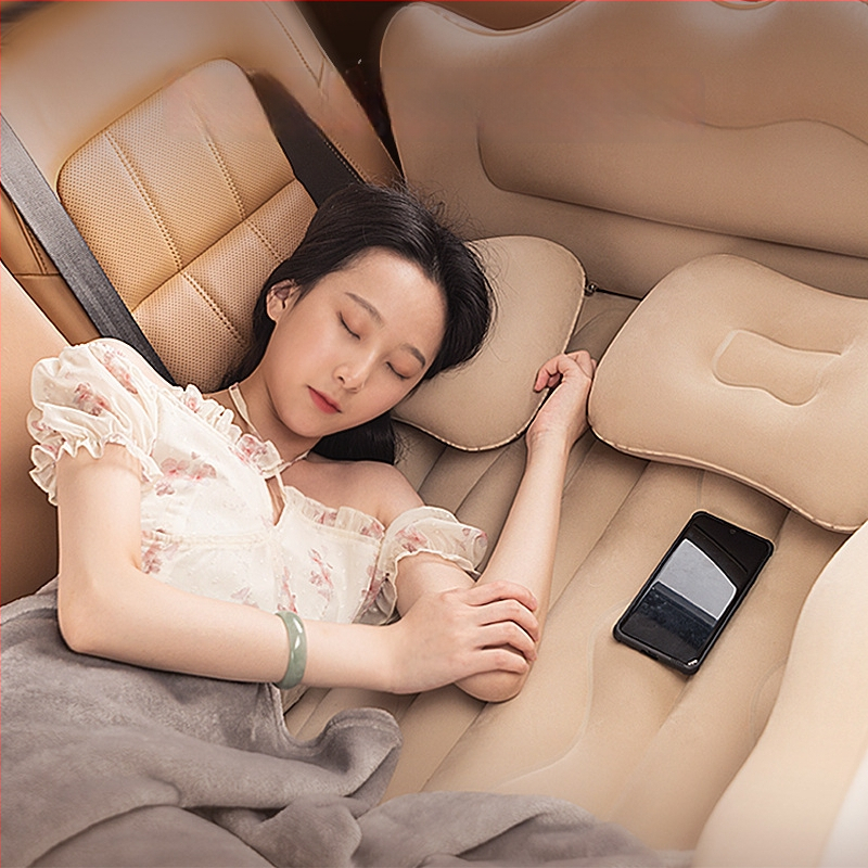 Išpūčiamas lova automobiliui su flokotu paviršiumi, lengvas 2,8 kg, maksimali apkrova 150 kg