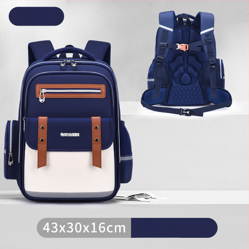 Lengva vandeniui atspari mokyklos kuprinė su stuburo apsauga ir oro pagalvėmis pečių diržuose – kvėpuojanti, su atšvaitinėmis saugumo detalėmis, 1–6 klasei.