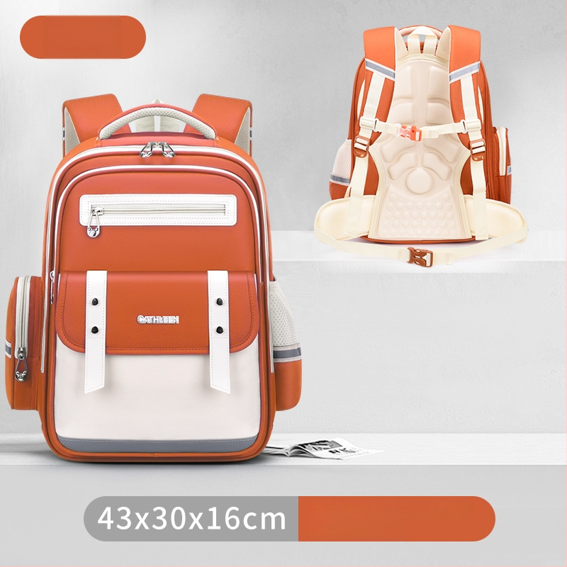 Lengva vandeniui atspari mokyklos kuprinė su stuburo apsauga ir oro pagalvėmis pečių diržuose – kvėpuojanti, su atšvaitinėmis saugumo detalėmis, 1–6 klasei.